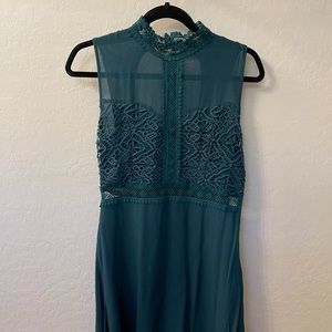 Dark green lace dress